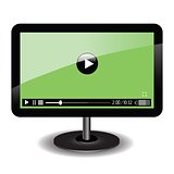 monitor with web video player