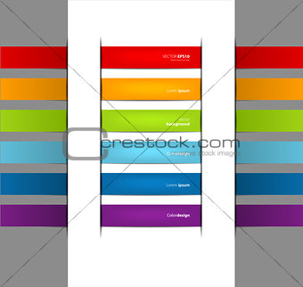 Set of color stickers