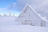 Hut in winter