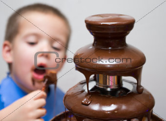 Boy and chocolate