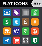 Universal Colorful Flat Icons. Set 6.