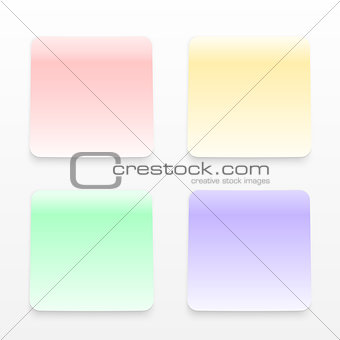 Set of 4 square banners