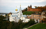 Autumn view of Church Elijah the Prophet and Kremlin Nizhny Novg