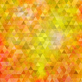 Abstract orange triangle background with curls