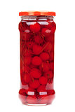 Cocktail cherry glass jar
