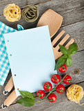 Blank notepad paper for your recipes and food
