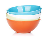 Colorful empty bowls