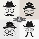 Hipster Glasses, Hats & Mustaches
