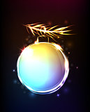 Background with shining ball