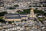 Aerial View on Les Invalides from the Eiffel Tower, Paris, Franc