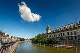 River Seine and Orfevres Embankment in Paris, France