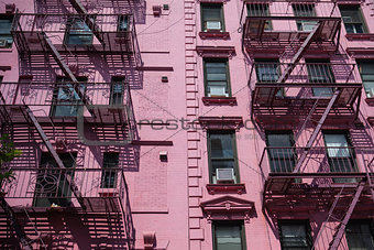 The fire stairs on old house in New York 