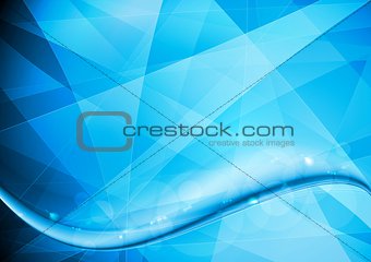 Abstract blue vector waves design