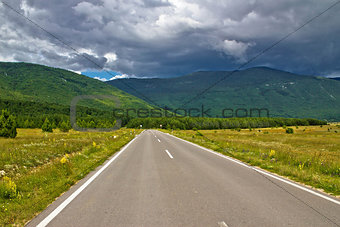 Scenic road in region of Lika