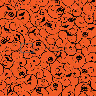 Halloween seamless pattern background vector illustration