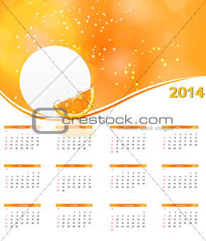 2014 new year calendar vector illustration