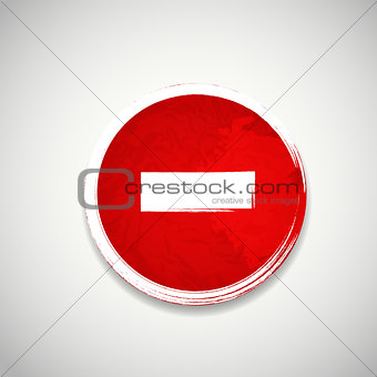 Old red stop road sign vector illustration