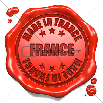 Made in France - Stamp on Red Wax Seal.