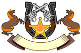 Colt 45 and Horseshoe Emblem
