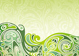 Abstract Green Curve Background