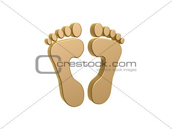 golden feet symbol