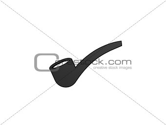 black tobacco pipe