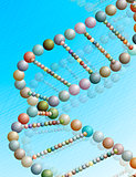 abstract vector illustration of a helical DNA