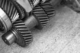 Close up metal gears