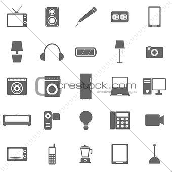 Electrical Machine icons on white background