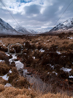 Winter landscape in the Scottish Highlands