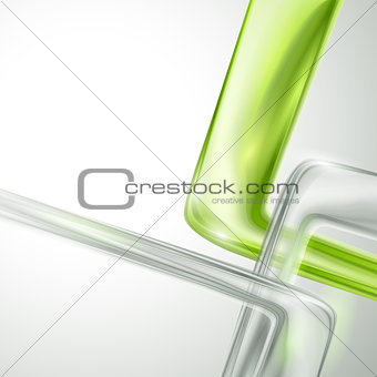 Abstract gray background with green elements