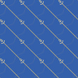 Anchor and chain. Seamless marine  pattern.