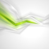 Gray abstract background with green element