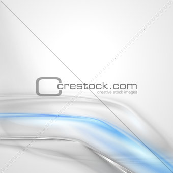 Grey soft abstract background with blue element