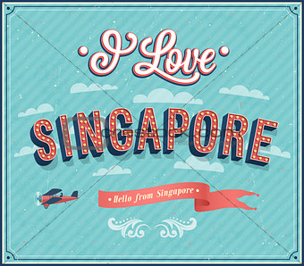 Vintage greeting card from Singapore - Singapore.