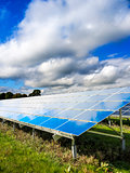 Solar Panel on green meadow
