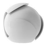 3d white abstract sphere