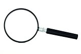 Magnifying glass on a white background