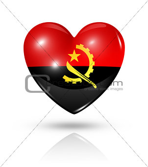 Love Angola, heart flag icon