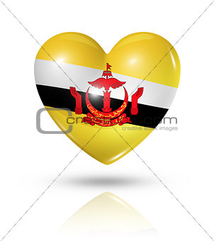Love Brunei, heart flag icon