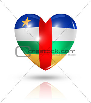 Love Central African Republic, heart flag icon