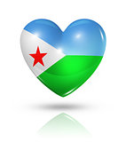 Love Djibouti, heart flag icon