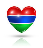 Love Gambia, heart flag icon