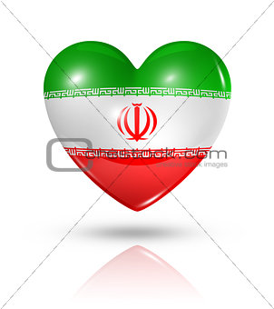 Love Iran, heart flag icon
