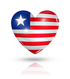 Love Liberia, heart flag icon