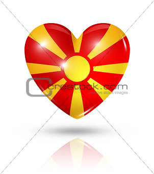 Love Macedonia, heart flag icon
