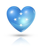 Love Micronesia, heart flag icon