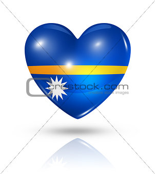 Love Nauru, heart flag icon
