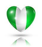 Love Nigeria, heart flag icon