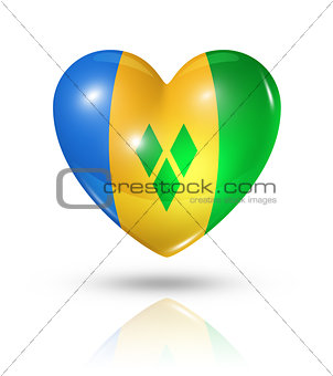 Love Saint Vincent and the Grenadines, heart flag icon